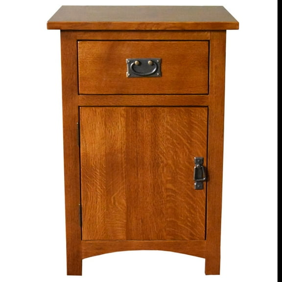 Crafters and Weavers Mission Quarter Sawn Oak 1 Door/Drawer Nightstand Michael Cherry-MC-A
