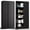 Black, variant on Glyxxen 47" Kitchen Pantry Cabinet, Metal Storage Cabinet, Modern Tall Steel Pantry Cupboard with 2 Doors and Adjustable Shelves for Kitchen Garage and Home, White