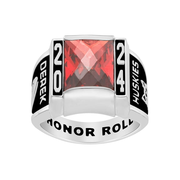 Order Now for 2025 Graduation, Freestyle Men's Yellow Celebrium Classic Deco Class Ring, Personalized, High School or College Graduation