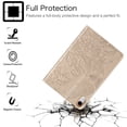 thumbnail image 3 of Allytech Case for iPad Mini 2021(6th Gen 8.3 inch), iPad Mini 6 Cover, Embossed Floral & Butterfly PU Leather Folio Anti-Slip Stand Auto Sleep Wake Card Holder Case for iPad Mini 6th Gen 2021, Gold, 3 of 7