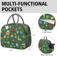 thumbnail image 6 of Womens Green Christmas Santa and Snowman Pattern Lunch Box for Work,Insulated Lunch Bag for Women,Loncheras Para Mujer,Leakproof Adult Lunch Bag for Work,Beach,Travel,Picnic,Camping, 6 of 7