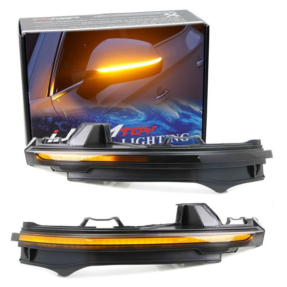 Smoked Lens Dynamic Sequential Blink/Flow Full LED Side Mirror Turn Signal Light Assembly Kit For 2017-up Audi Q7