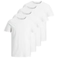thumbnail image 1 of Jack & Jones Camiseta para Hombre, Pack de 4 - JACBASIC CREW NECK TEE, Manga corta, lisa, algodón Blanco S (Small), 1 of 3