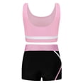 thumbnail image 2 of Sholeno Kids Girls Gymnastics Outfit Tracksuit Training Tank Tops Dance Bra and Yoga Shorts Ballet Pink 14, 2 of 7
