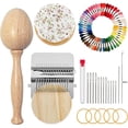 thumbnail image 1 of All-In-One Weaving & Darning Kit - Wooden Tools Thread Set for Clothing Holes & Tear Repair, 1 of 7