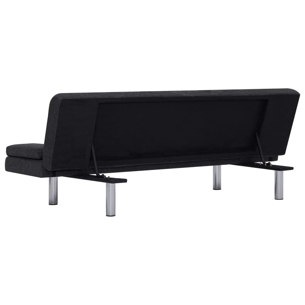 Kepooman Modern Faux Leather Convertible Sofa with 2 Pillows for Living Room Office, Dark Gray Kepooman Modern Faux Leather Convertible Sofa with 2 Pillows for Living Room Office, Dark Gray