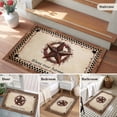 thumbnail image 5 of Entryway Rug 2'x3', Western Star Vintage Small Rug for Kitchen Bathroom Door Mat Indoor Entrance, Country Texas Stars Buffalo Plaid Brown Non-Slip Area Rugs Floor Mats Carpet Front Door Rugs, 5 of 8