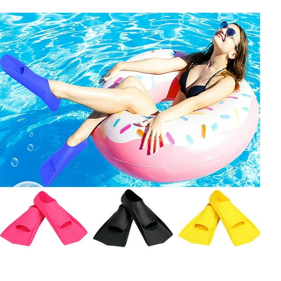 Windfall Swim Fins, Soft Silicone Foot Fins, Swim Training Fins for Snorkeling Swimming Diving, Floating Fins Comfortable Swim Flippers, Size for Adults Men Women Kids