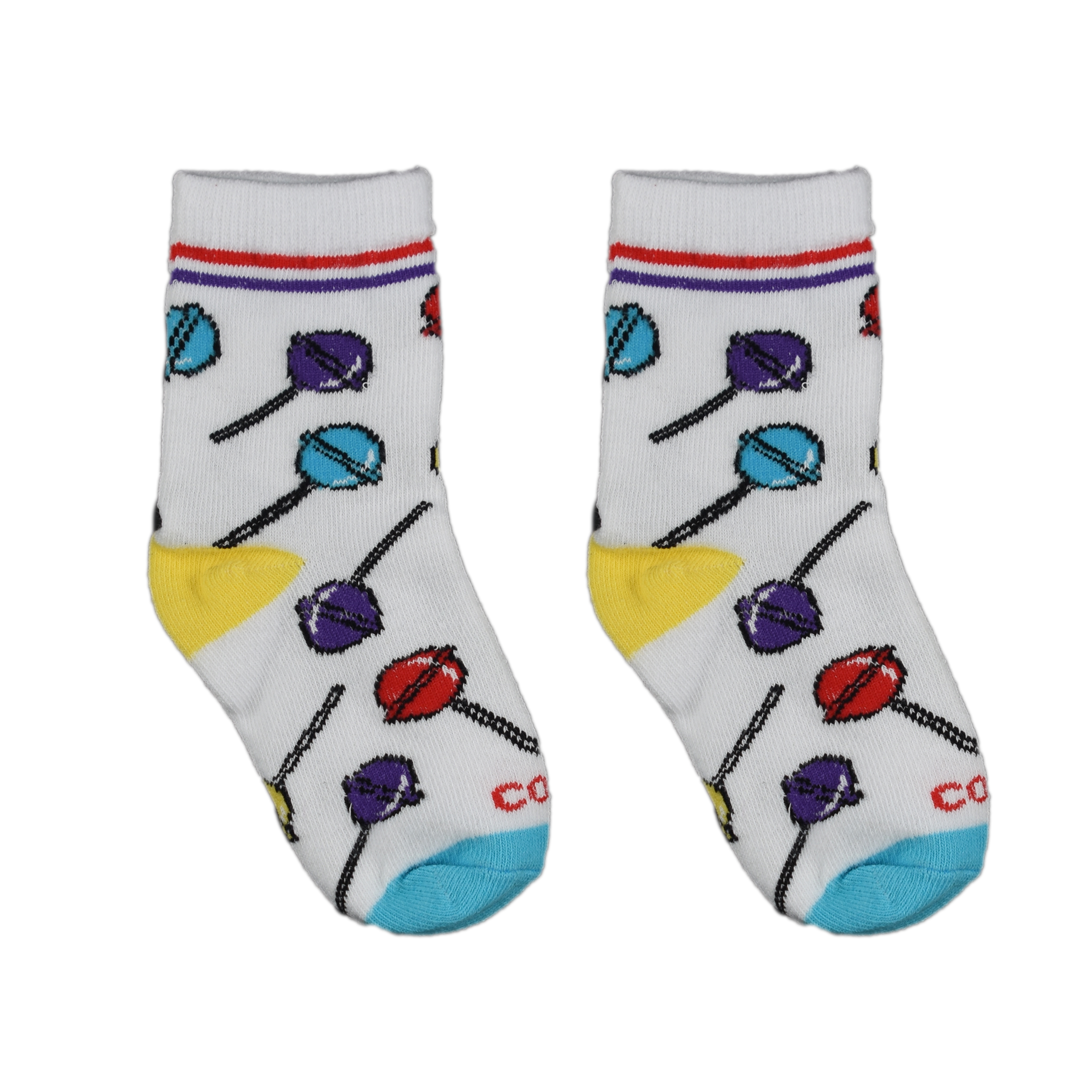 Cool Socks Kid's Novelty Crew Socks, Lollipops, Size 4-7 Years