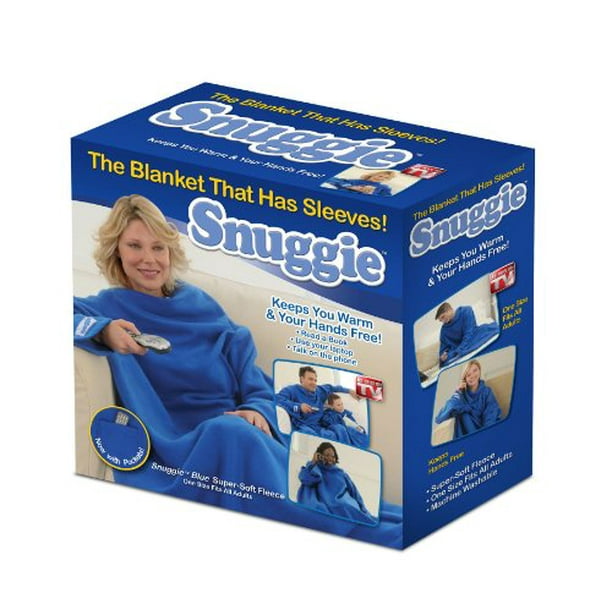  Snuggie Original Wearable Blanket with Sleeves - Warm, Soft  Fleece for Adults - Blue : Home & Kitchen