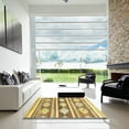 thumbnail image 7 of Ahgly Company Machine Washable Indoor Square Abstract Chrome Gold Yellow Area Rugs, 5' Square, 7 of 7