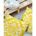 thumbnail image 2 of Outdoor Pillow Covers Pack of 2, Abstract Boho Gold and White Floral Waterproof Throw Pillowcase Cushion Cases, Vintage Aesthetic Decorative Pillow Cover for Couch Sofa Home Bed Patio, 2 of 6