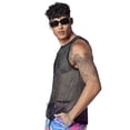 thumbnail image 2 of Men's Mesh Fishnet See Through Shirt Short Sleeve Muscle Undershirts Tee Tops Zekai, 2 of 4