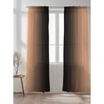 thumbnail image 2 of Sheer Curtains 108 inches Long, Ombre Abstract Gradient Coral Pink and Black Light Filtering Sheer Window Curtains Rod Pocket Voile Drapes for Bedroom Living Room, 52"W x 108"L 2 Panels, 2 of 7