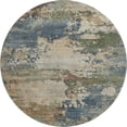 thumbnail image 2 of Addison Rugs Mayfield Premium Machine Washable Transitional Abstract Blue Round Rug, 8' x 8', 2 of 6