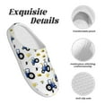 thumbnail image 5 of Fotbe Tractor And Vehicle Pattern Women's Fuzzy Curly Fur Memory Foam Loafer Slippers Indoor Outdoor Slippers Winter Home Shoes-39/40, 5 of 7