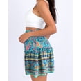 thumbnail image 3 of Femmes Été Mignon Taille Haute Jupe Volants Imprimé Floral Swing Plage M., 3 of 8