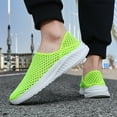 thumbnail image 5 of Gvdentm Sneakers for Men Flats Comfortable Fashion Shoes Mesh Lace-up Men's Sports Breathable Lightweight Running Mens Slip on Sneakers(Green,45), 5 of 9