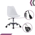 thumbnail image 4 of Silla de Oficina Acolchonada Lumax Eames Altura Ajustable Blanco, 4 of 8