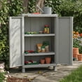 thumbnail image 3 of Bodega Cobertizo Organizador Almacenamiento Estante Mediano Plástico ideal para Exterior RIMAX, 3 of 9