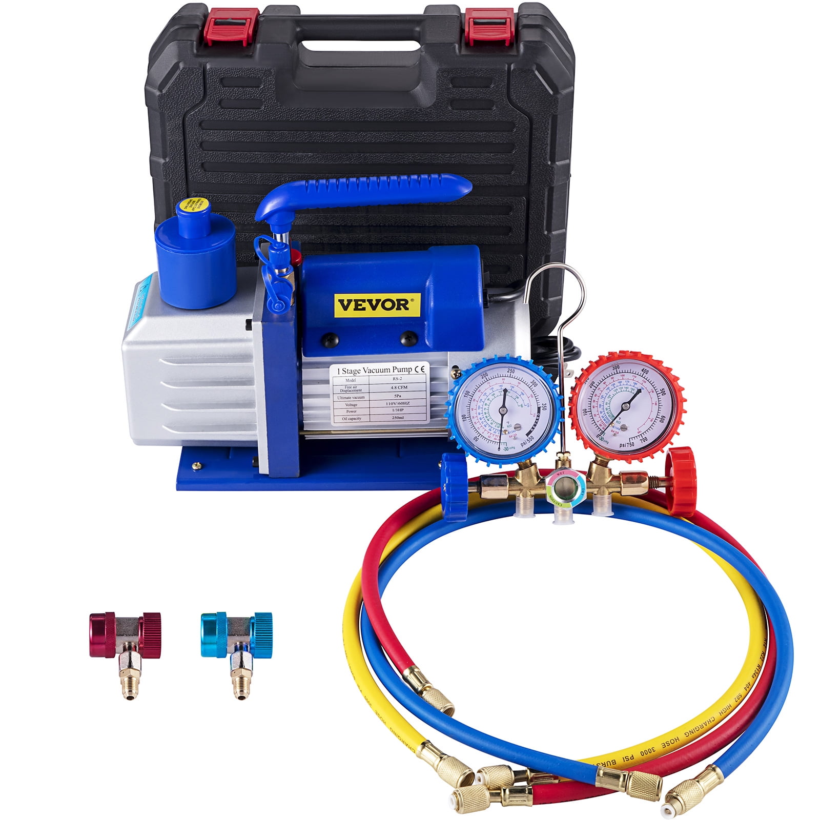 VEVOR Vacuum Pump Kit 4.8CFM 1/3hp Single Stage HVAC A/C Refrigeration