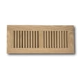 thumbnail image 2 of 4 x 12 Red Oak Wood Vent Cover - Flush No Frame (Unfinished), 2 of 7