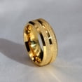 thumbnail image 6 of GY Starlight Yellow Gold Plated Ring 8mm Tungsten Carbide Ring for Men Wedding Band Man Ring, 6 of 7