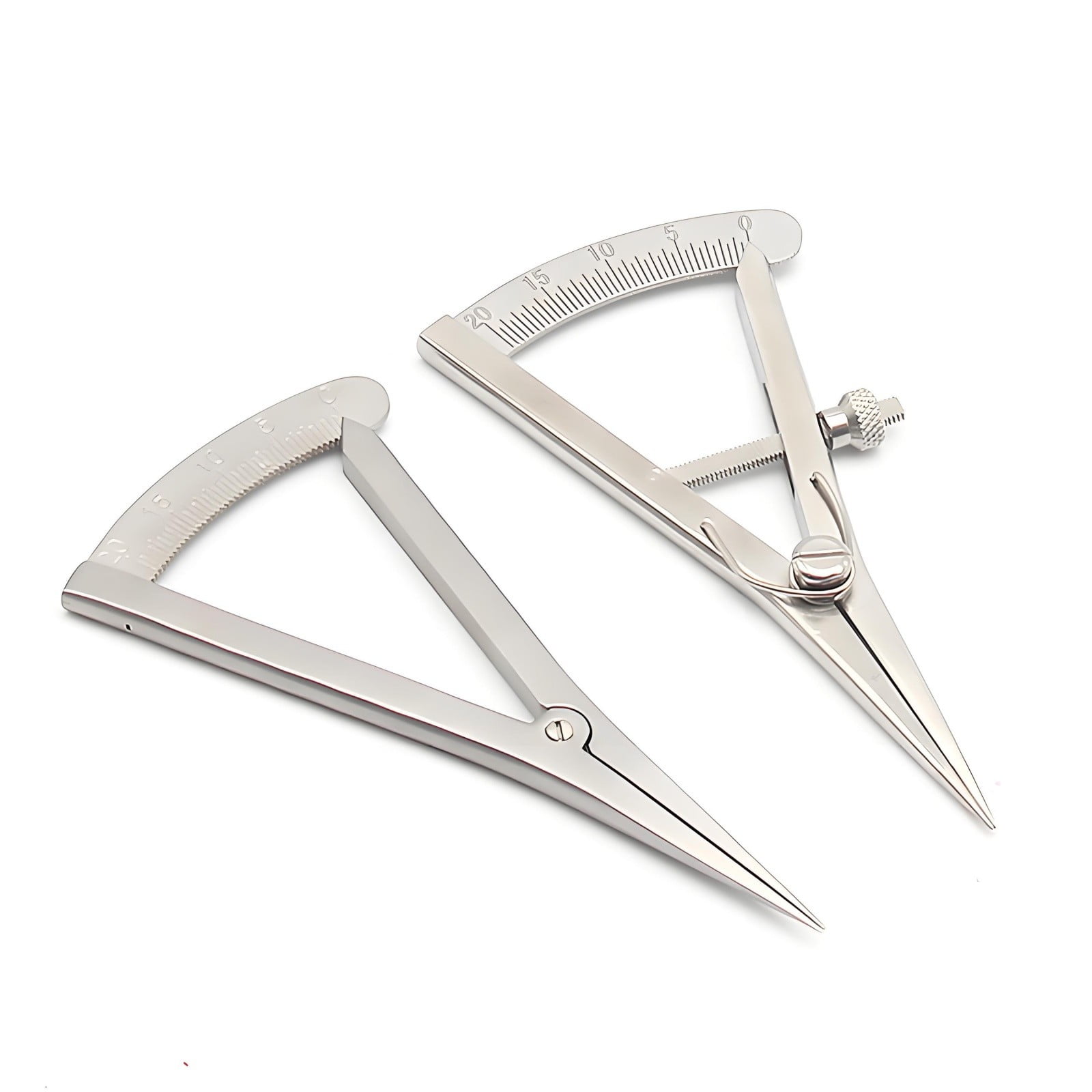 Stainless Steel Leather Edge Spacing Gauge, Adjustable Scribing Tool with Scale for DIY Leathercraft, Precision Stitch Line Marker (Type A Screw Lock / Type B Standard)