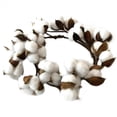thumbnail image 4 of White Cotton Wreath Completely Handcrafted Artwork Cotton Garland, 4 of 5
