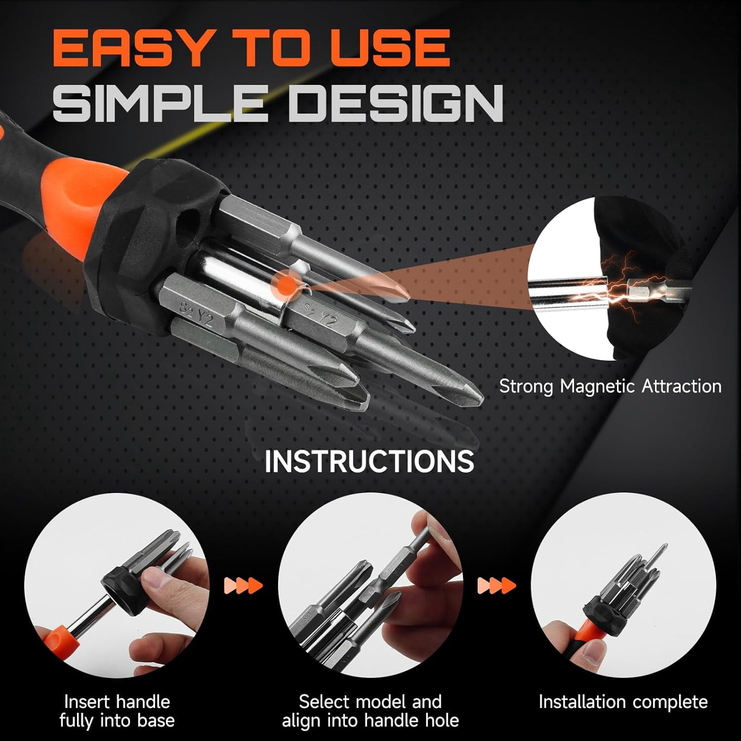 MKEUDQ-7PCS All In One Screwdriver Bits Set,Triwing Screwdriver Bits Set(50mm) Y0 Y1 Y2 Y2 Y3 Y4 Y Tip Portable Multi-Purpose Screwdriver Set for Outdoor And Daily Repair Tools