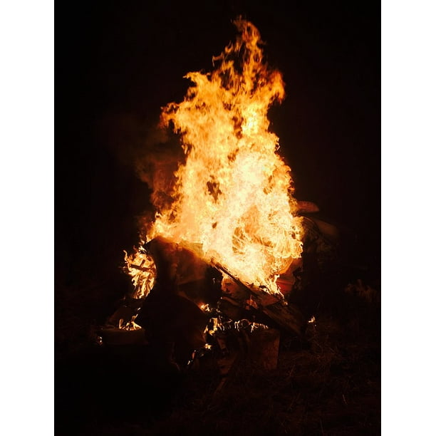 Blaze Fire Bonfire 20 Inch By 30 Inch Laminated Poster With Bright Colors And Vivid Imagery Fits Perfectly In Many Attractive Frames Walmart Com Walmart Com