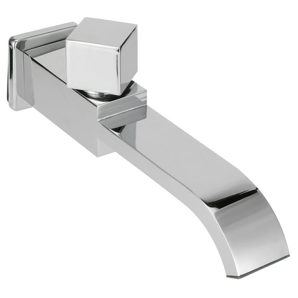 Grifo de Pared G1 / 2 Individual con Pico en Cascada Accesorio de Ba?o para Lavabo de Cascada Fría para Lavabo(Cromo) Ecomeon no