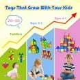 thumbnail image 2 of GRM Magnetic Tiles Set, 100PCS STEM 3D Construction Magnet Toy, Colorful Magnetic, 2 of 6