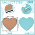 thumbnail image 2 of Light Sky Blue Heart Pin Cork Board 27x30cm Bulletin Display Board Wall Mounted Cork Board, 2 of 6