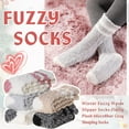 thumbnail image 4 of Women's Fuzzy Thermal Socks for Winter Warm Soft Cozy Home Wear Comfortable Sleep Casual Non- Indoor Outdoor, 4 of 6