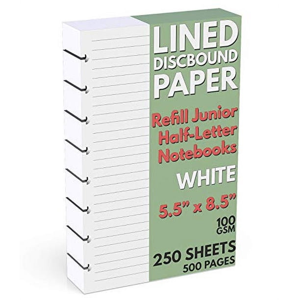 Recambio papel rayado Sort Out My Life discbound 250 hojas 5.5 x 8.5 100 GSM junior 8 discos