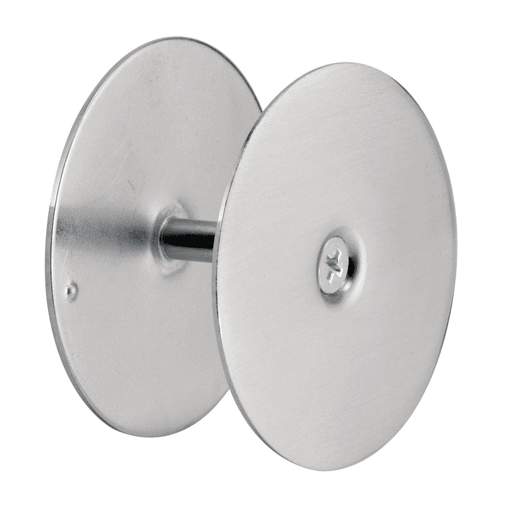 WhSunVo Door Knob Plates – 2-Pack Round Stainless Steel Reinforcement Plate, 2-1/8" ID X 3-1/2" OD, Adhesive Backing (White)