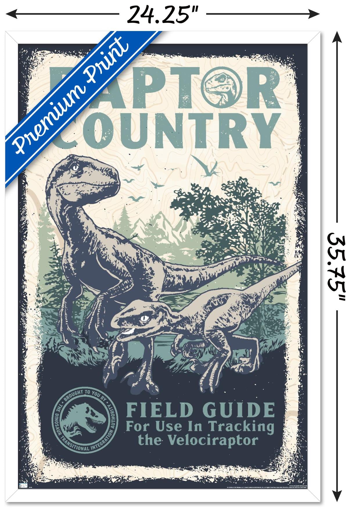Jurassic World: Dominion - Raptor Country Wall Poster, 22.375" x 34" Framed