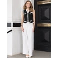 thumbnail image 2 of DARING DIVA Women's Button Down Waistcoat Tops V-Neck Classy Sleeveless Vest S Black, 2 of 7