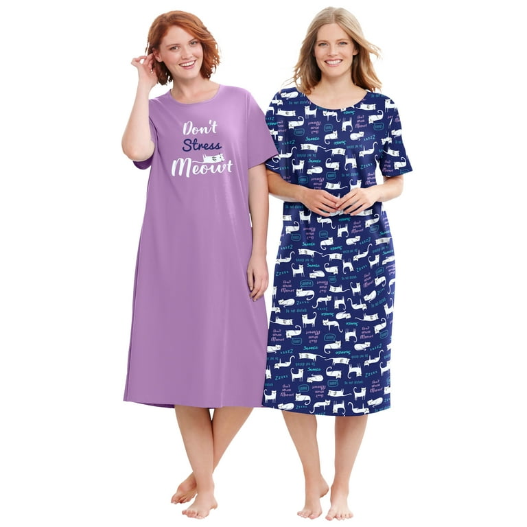 Walmart plus size discount nightwear