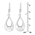 thumbnail image 3 of AeraVida Traditional Teardrop White SeaShell Inlay Sterling Silver Dangle Earrings, 3 of 5