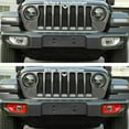 thumbnail image 4 of Car Front Fog Lamp Light Cover Trim Frame Decor Red For Jeep Wrangler JL JT 18+, 4 of 9
