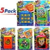 Pocket Games Kid Travel Toys Bundle Set (3 Games) Pocket Pinball, Finger Basketball, Magnetic Fishing, Magnetic Fizzy Face & Tic Tac Toe. Fidgets, Party Favors, Stress Toys. 3255-3258-3257-3205-3256p