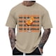 thumbnail image 4 of Ceisia Men's Tshirt Loose Fit Short Sleeve Vintage Graphic Letter Print Summer Fall Tee Tops Oversized Streetwear Khaki M Gifts, 4 of 4