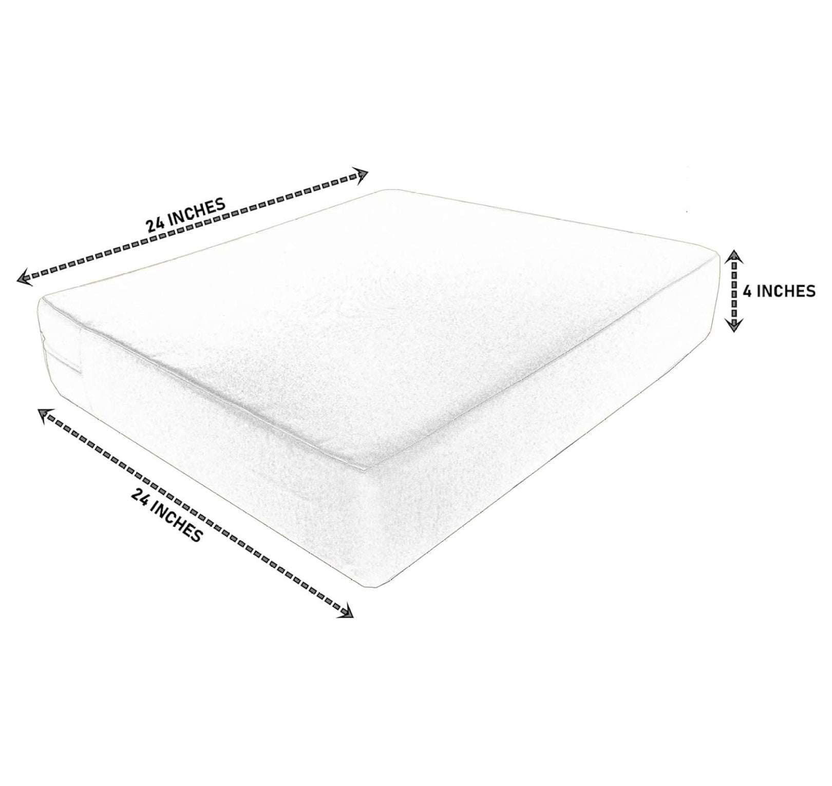 Indoor Outdoor Water High UV Resistant Patio Chair Cushion Cover (Cream White, 24"x24"x4" (2 Covers))