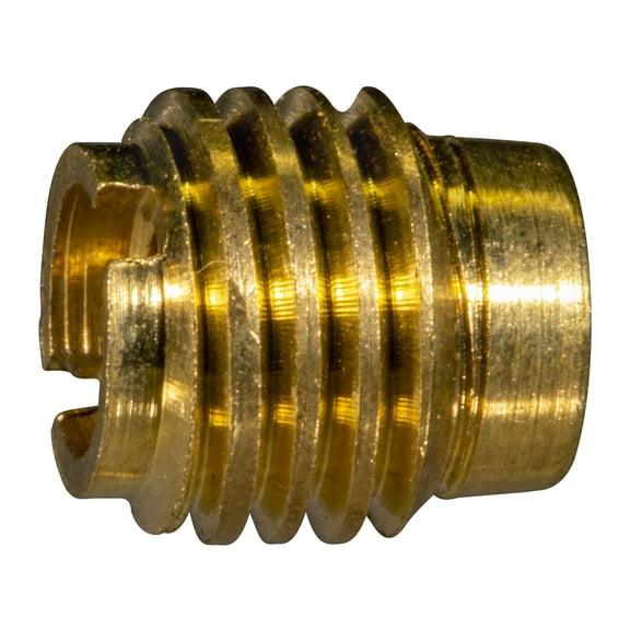 1/4"-20 x 1/2" Brass Coarse Thread Tapped Wood Inserts WIB-092