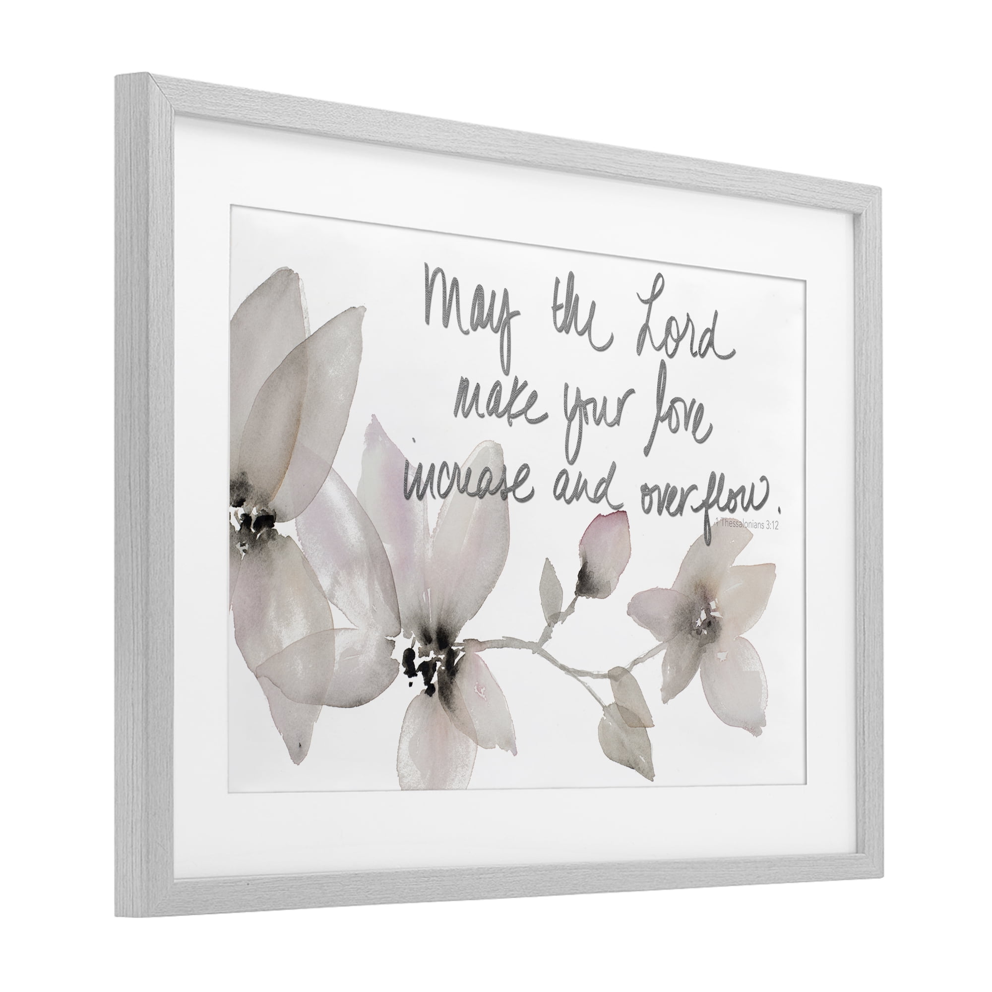 Stupell Industries Love Increase & Overflow Gray Framed Print Under Glass, design by Lanie Loreth