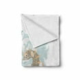 thumbnail image 2 of Animal Soft Flannel Fleece Throw Blanket, Pair of Little and Big Fishes in Soft Colors Featured Design Tropical Creatures, Cozy Plush for Indoor and Outdoor Use, 70" x 90", Blue Cream, by Ambesonne, 2 of 6