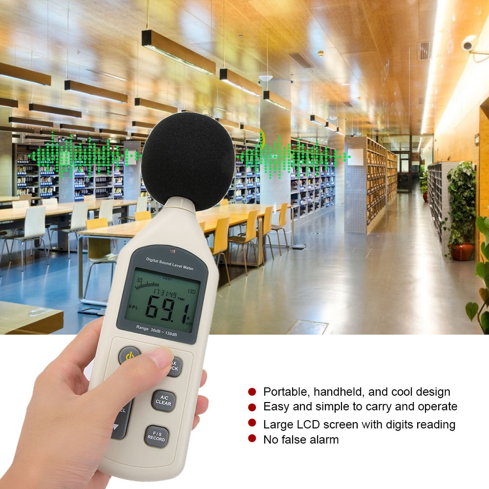 Handheld LCD Digital Sound Level Meter Noise Decibel Tester Data Logging J9V2 