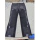 thumbnail image 5 of Pantalones de trabajo de mezclilla elástica for hombre | Patchwork multitela | Silueta acampanada | Estilo envejecido en capas vintage., 5 of 7
